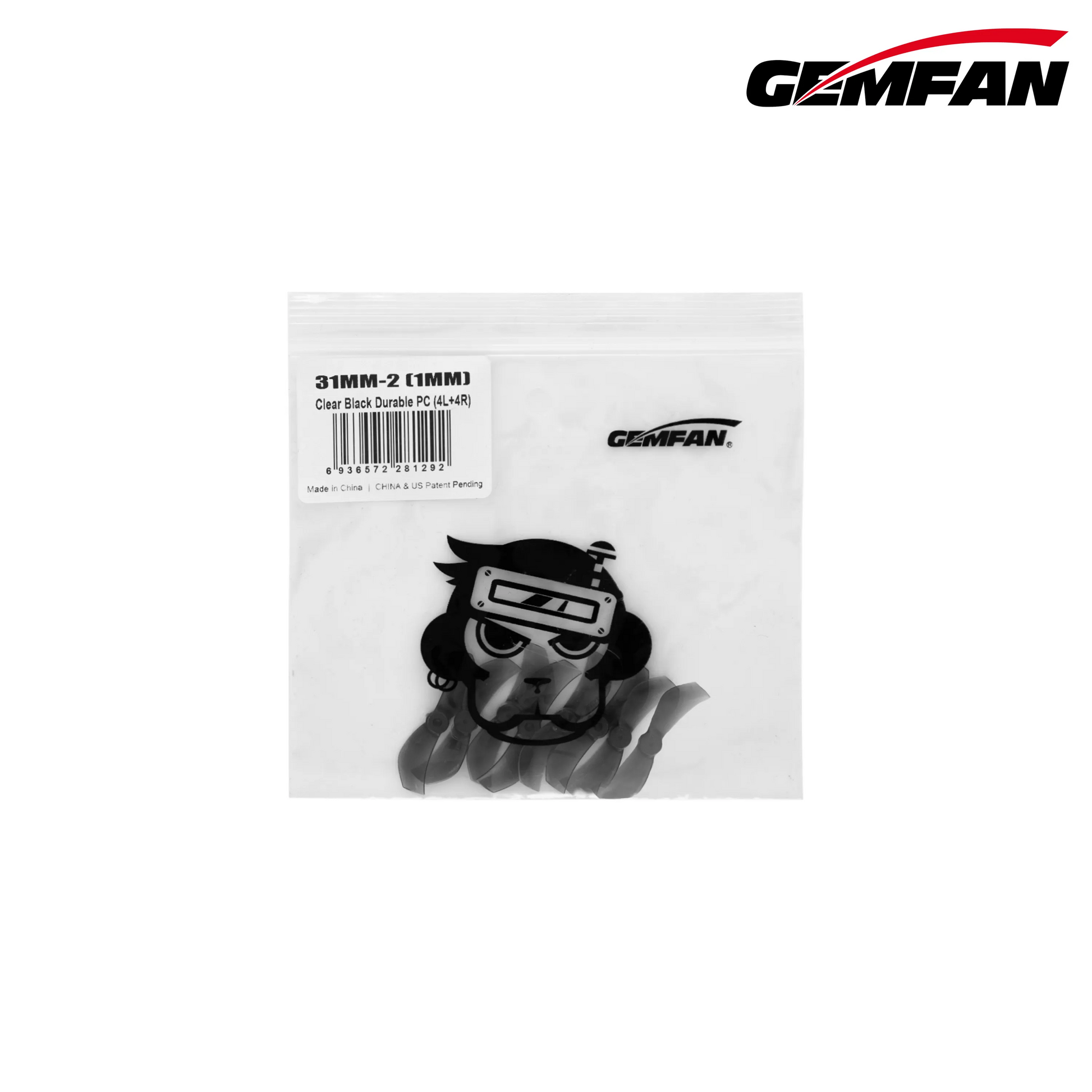10596 5 propellers gemfan 1210 2 31mm pc durable 1mm clear black 4ccw 4cw