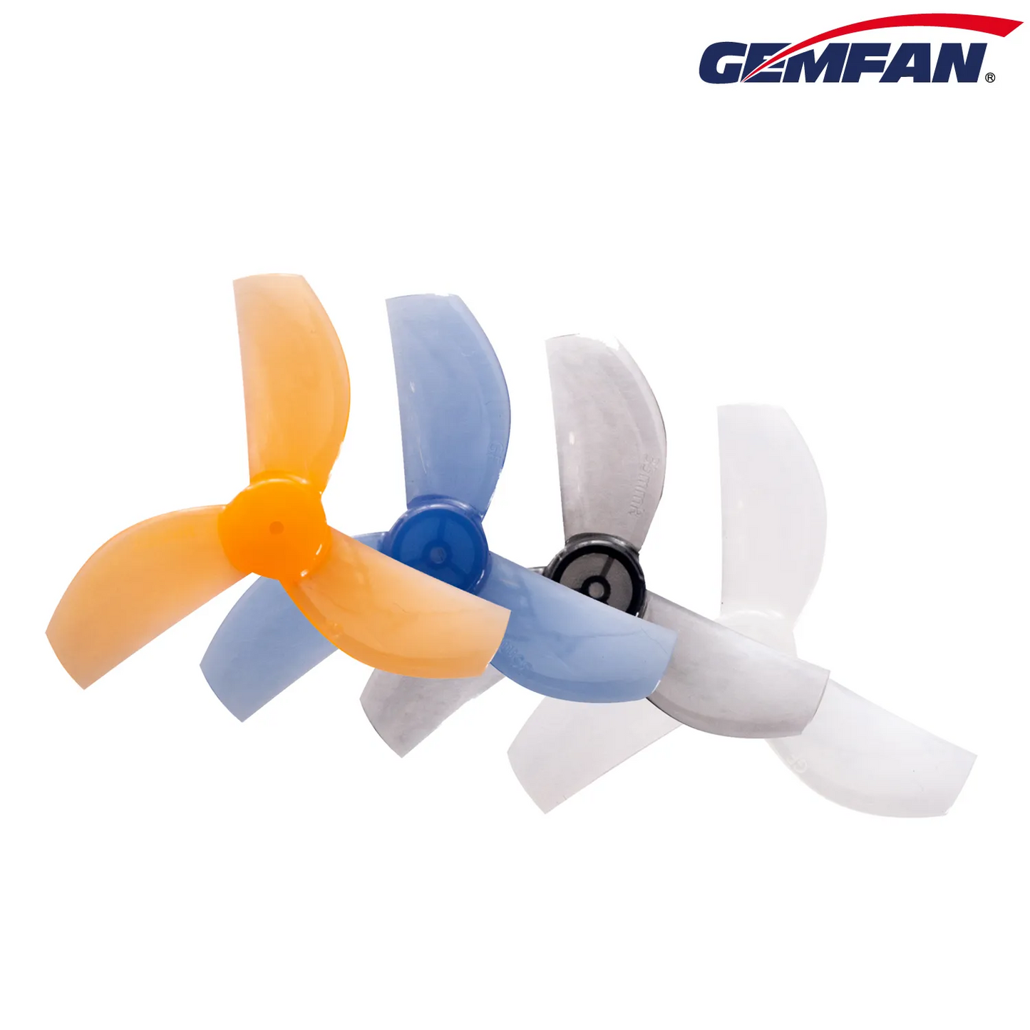10611 3 propellers gemfan 35mm 3 pc shaft 1mm milk white 4ccw 4cw