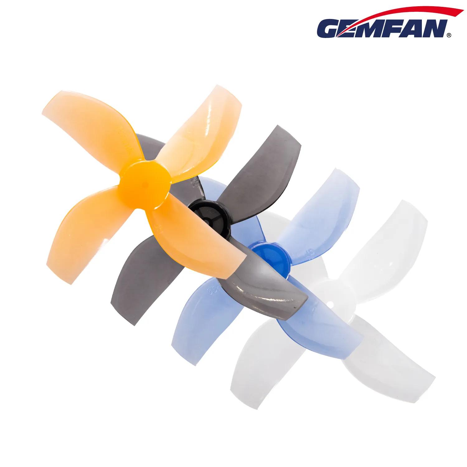 10623 3 propellers gemfan 35mm 4 pc shaft 1mm milk white 4ccw 4cw