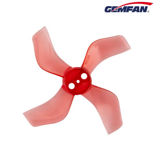 10713 2 propellers gemfan 1636 4 40mm pc durable 1mm clear red 4ccw 4cw
