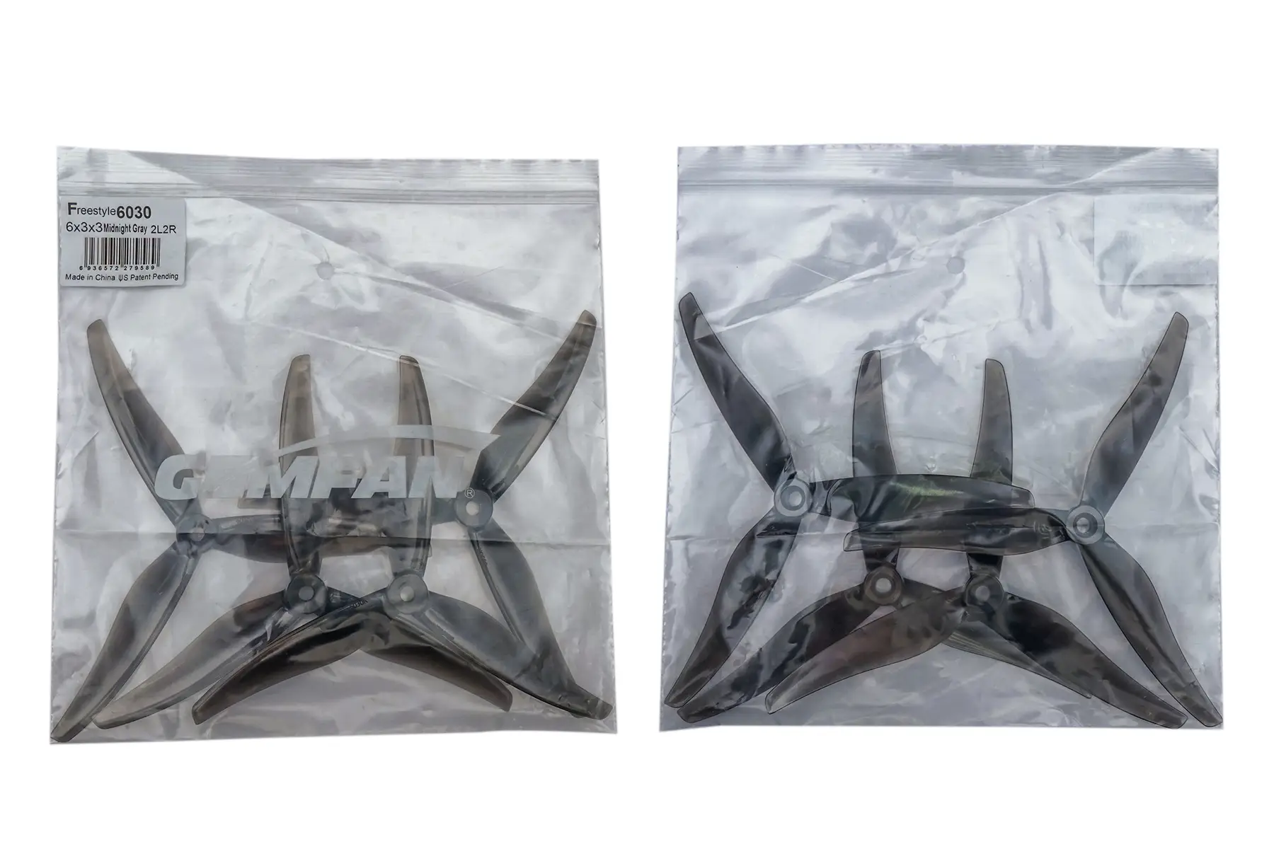 10941 5 propellers gemfan freestyle 6030 3 pc durable midnight gray 2ccw 2cw