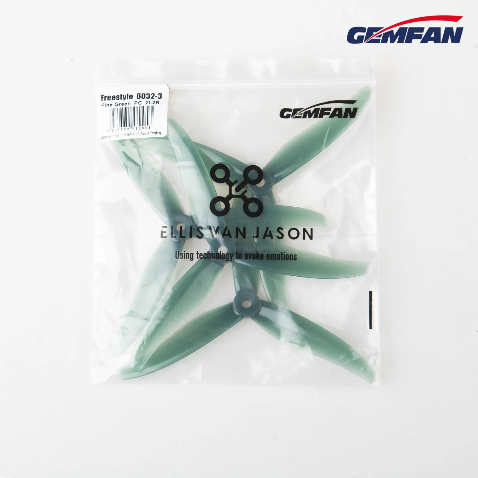10944 5 propellers gemfan freestyle 6032 3 pc durable green 2ccw 2cw