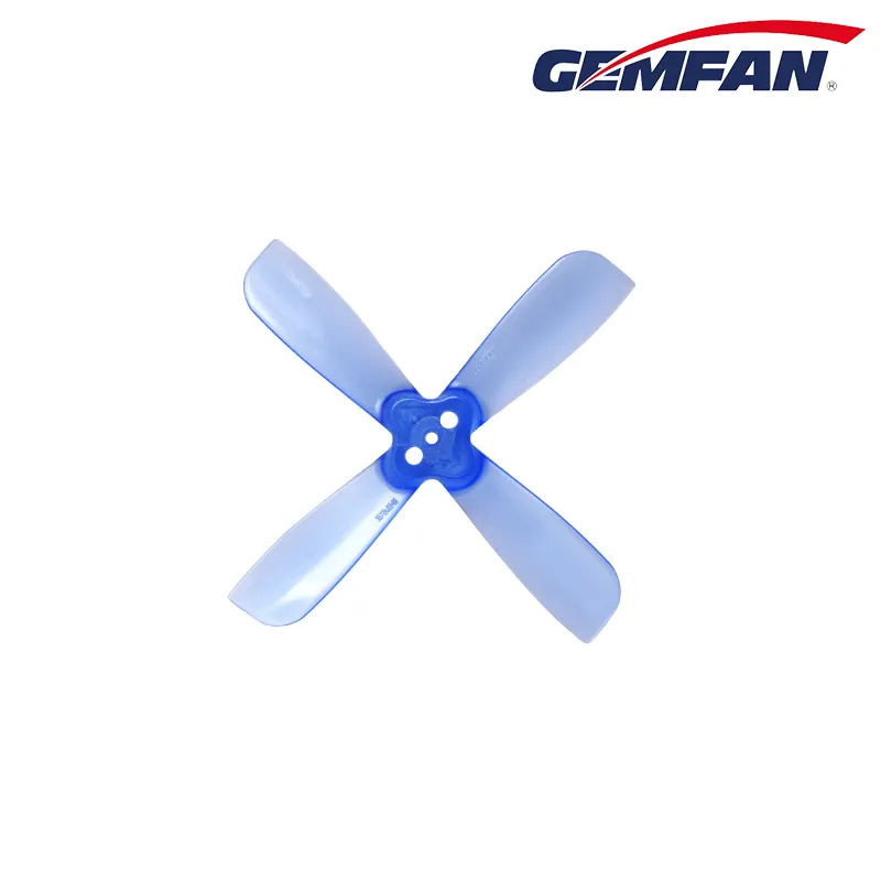 11448 1 propellers gemfan2035 4 pc bullnose 3 holes clear blue 2ccw 2cw