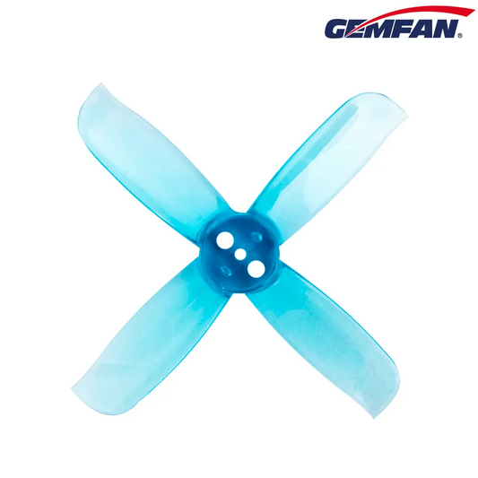 11460 1 propellers gemfan hulkie 2036 4 pc durable 4 blade t mount clear blue 4ccw 4cw