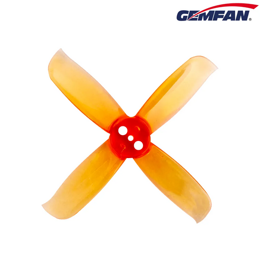 11463 1 propellers gemfan hulkie 2036 4 pc durable 4 blade t mount clear orange 4ccw 4cw