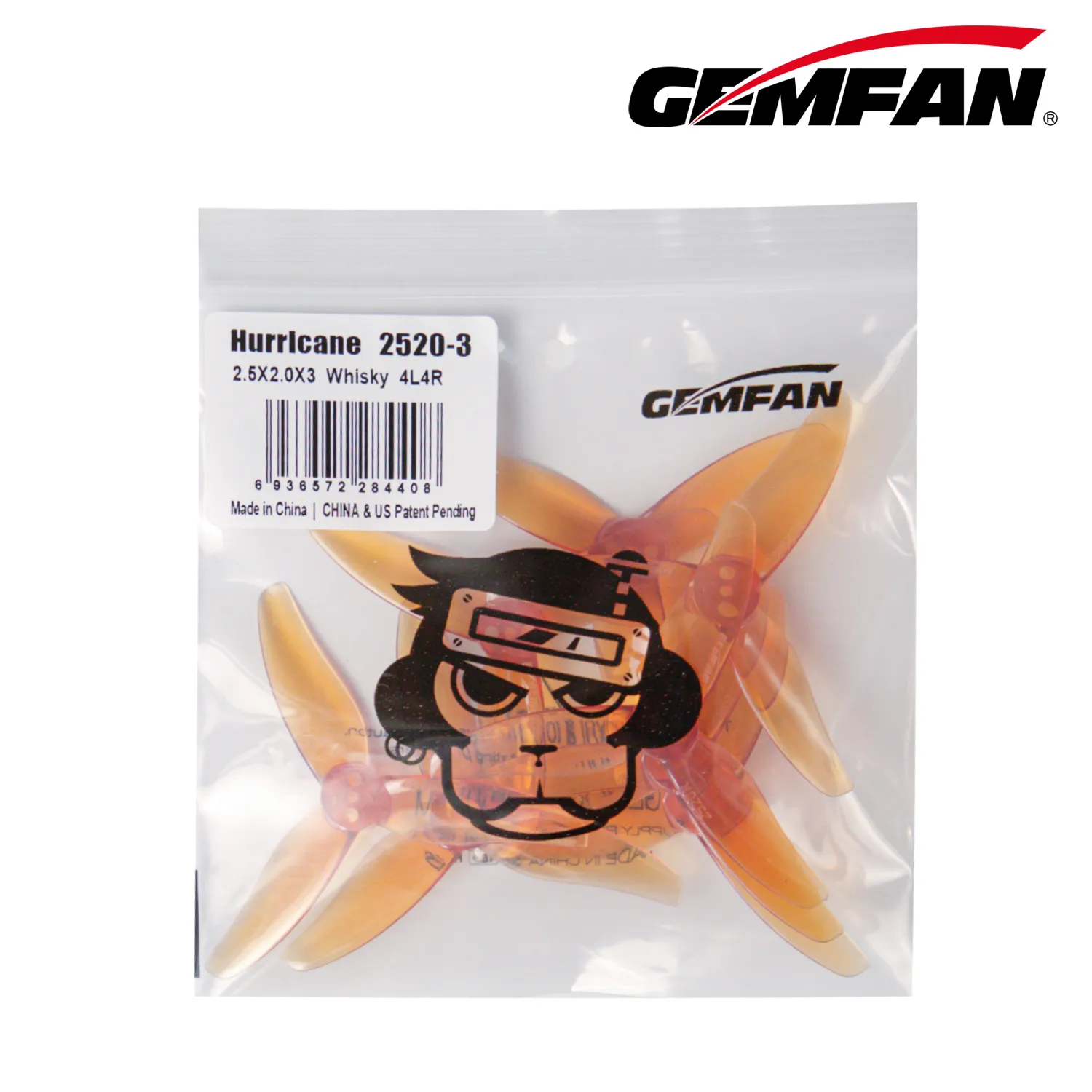 11487 7 propellers gemfan hurricane 2520 3 pc durable 1 5mm whisky 4ccw 4cw
