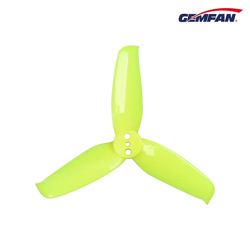 11502 1 propellers gemfan flash 2540 3 pc durable 1 5mm lemon yellow 4ccw 4cw
