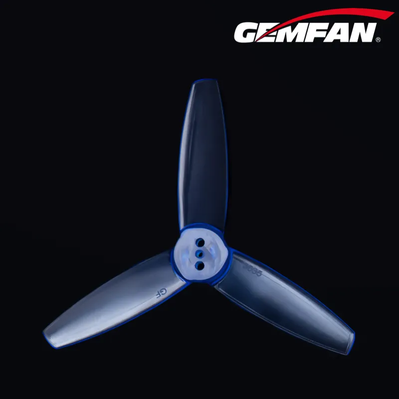 11598 1 propellers gemfan 3035 3 pc bullnose 3 holes clear blue 2ccw 2cw