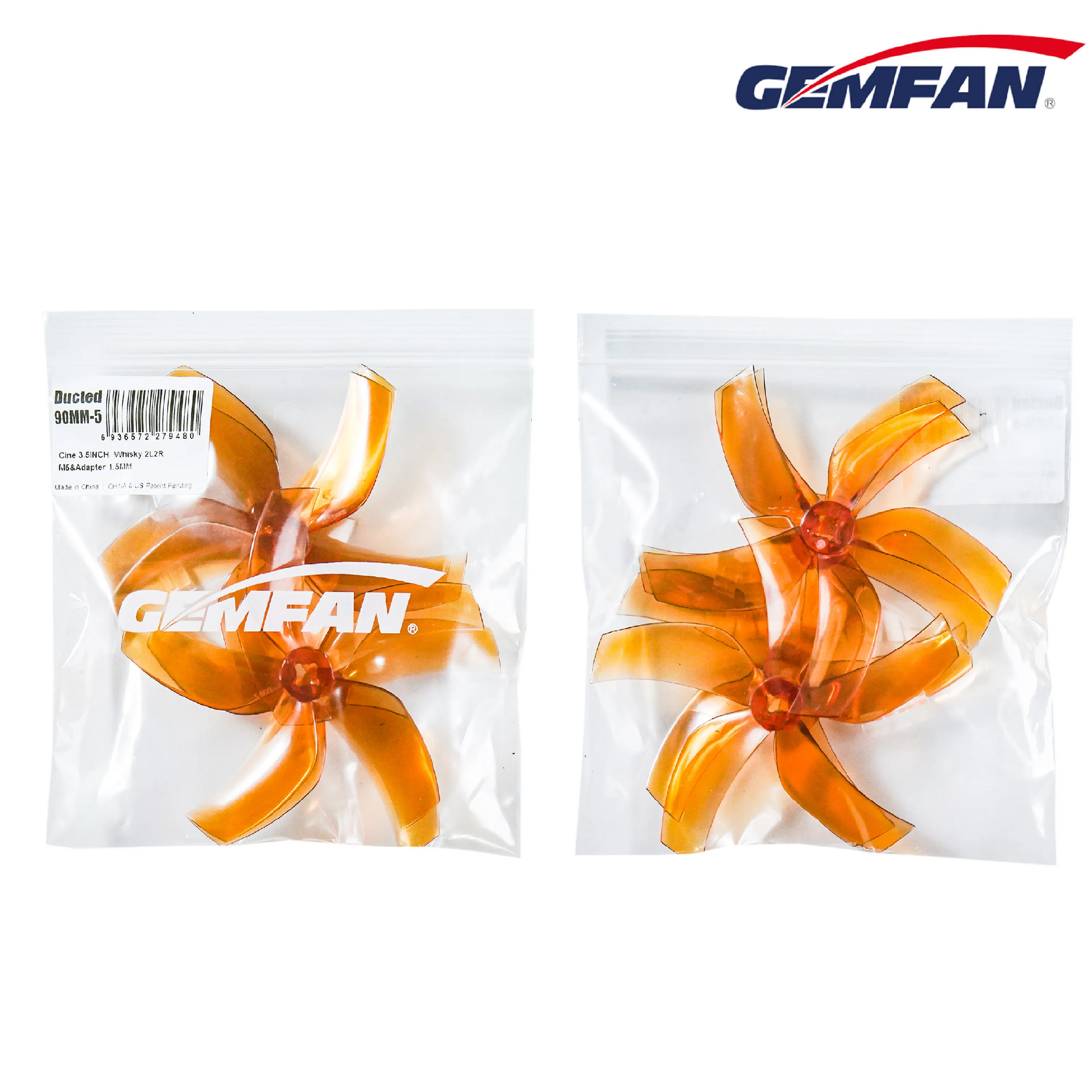 11895 3 propellers gemfan ducted d90 5 3 5inch pc 1 5mm m5 adapter whisky 2ccw 2cw