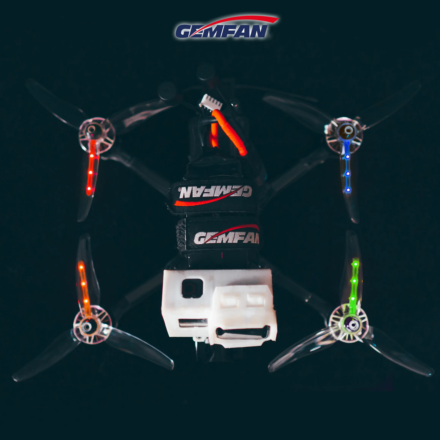 11922 2 propellers gemfan 51433l starlight led props red