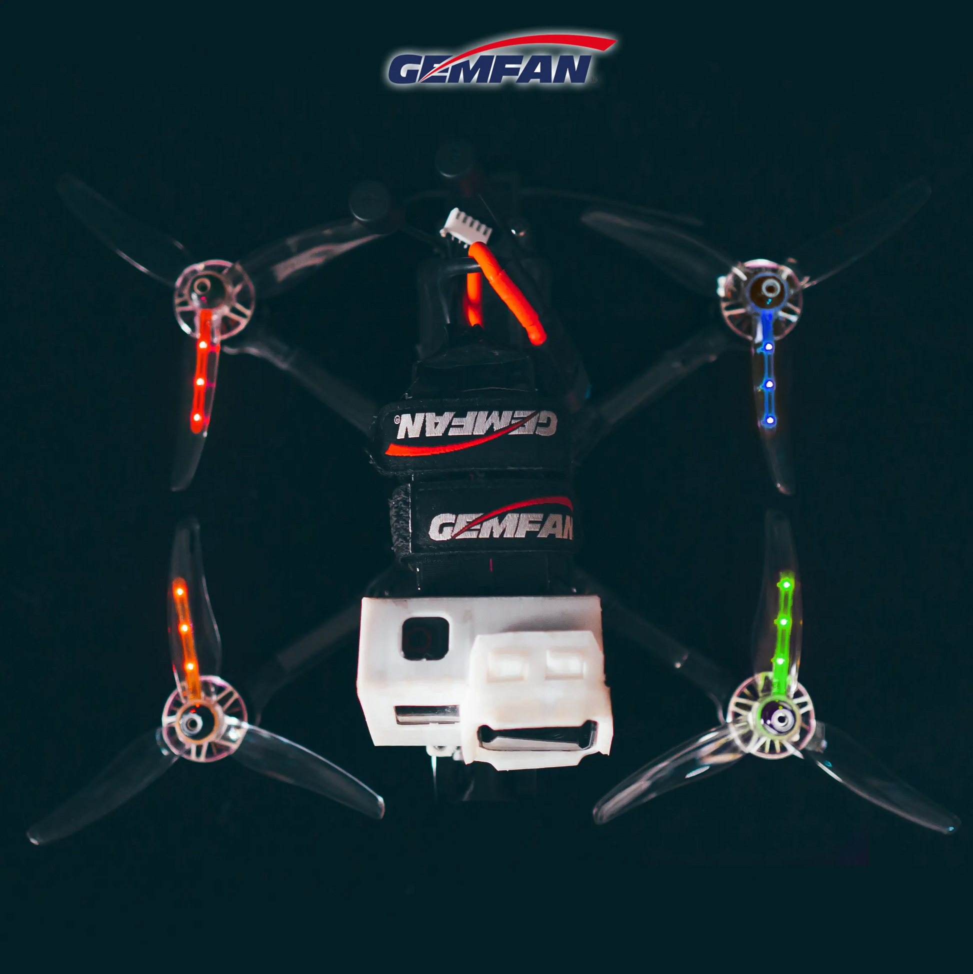 11922 2 propellers gemfan 51433l starlight led props red