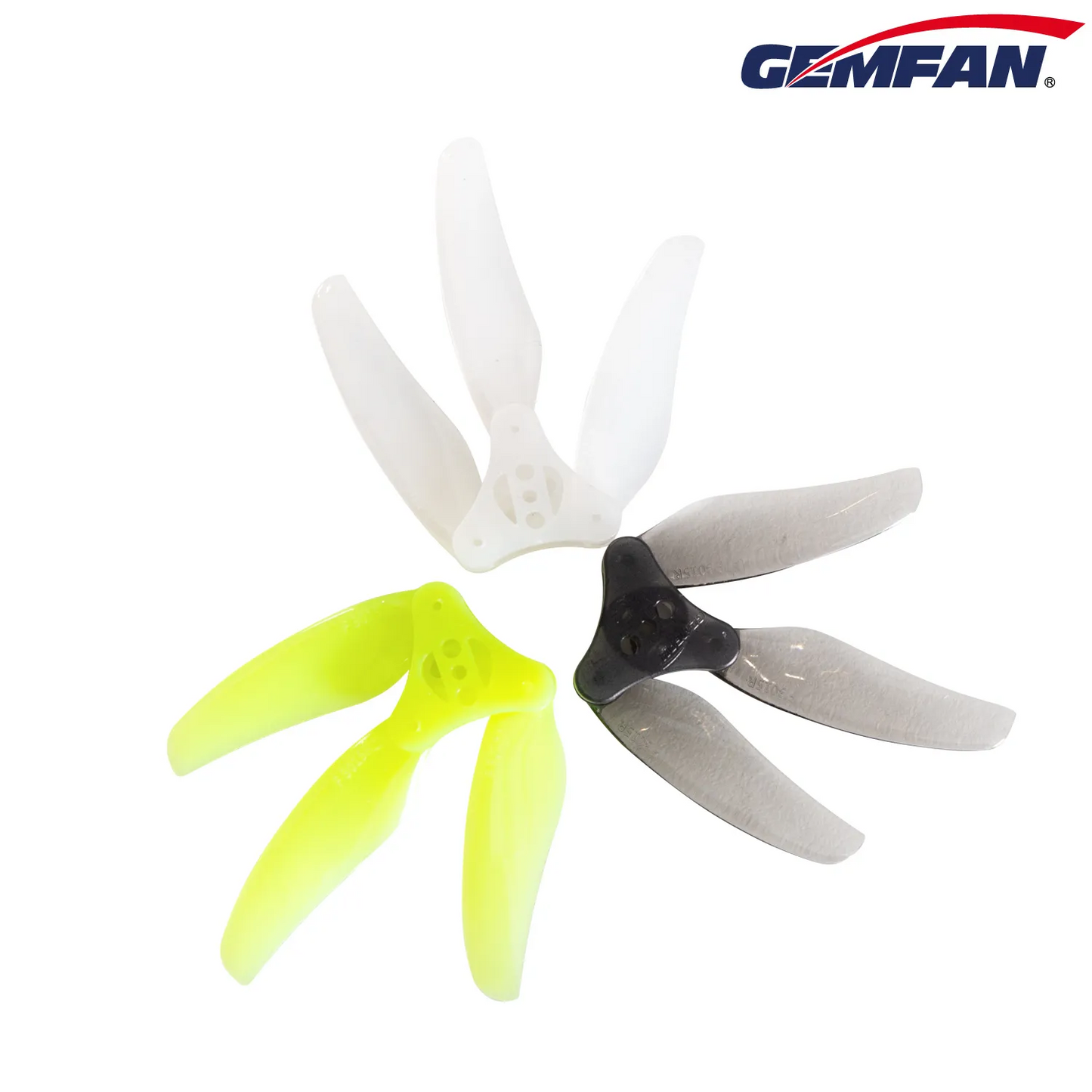 11946 3 propellers gemfan f3015 3 floppy proppy t mount milk white 2ccw 2cw