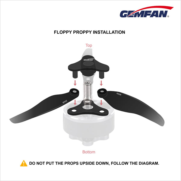 11994 1 propellers gemfan f5135 3 floppy proppy yellow 2ccw 2cw