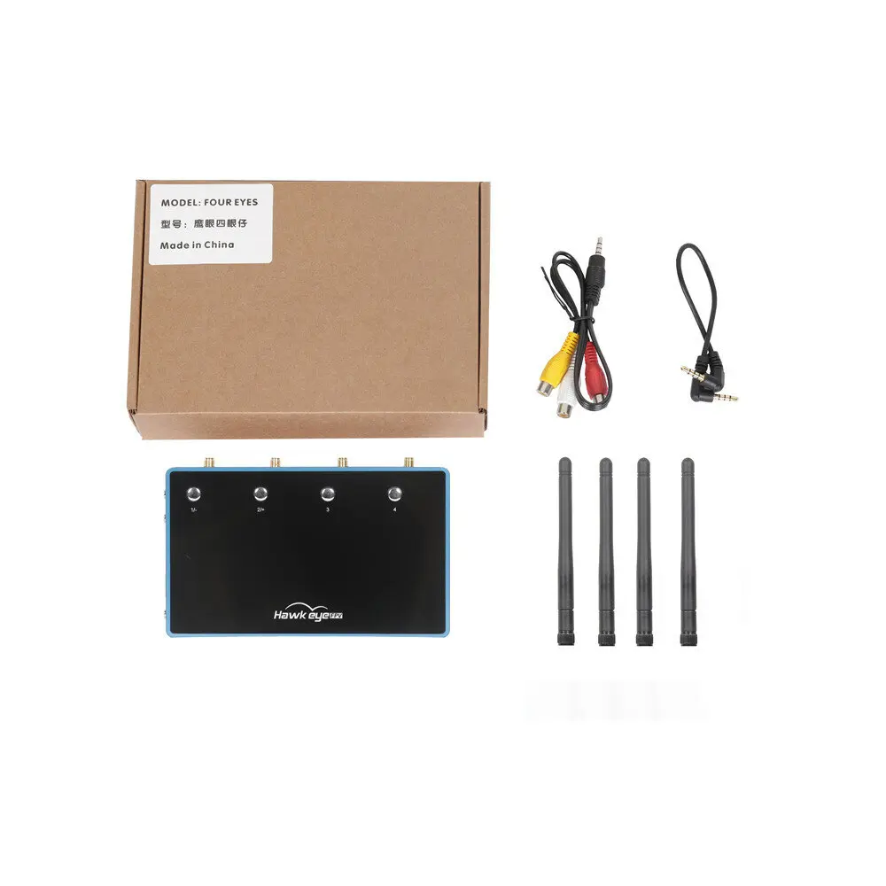 12051 5 4 receivers hdmi av output box hawkeye four eyes blue