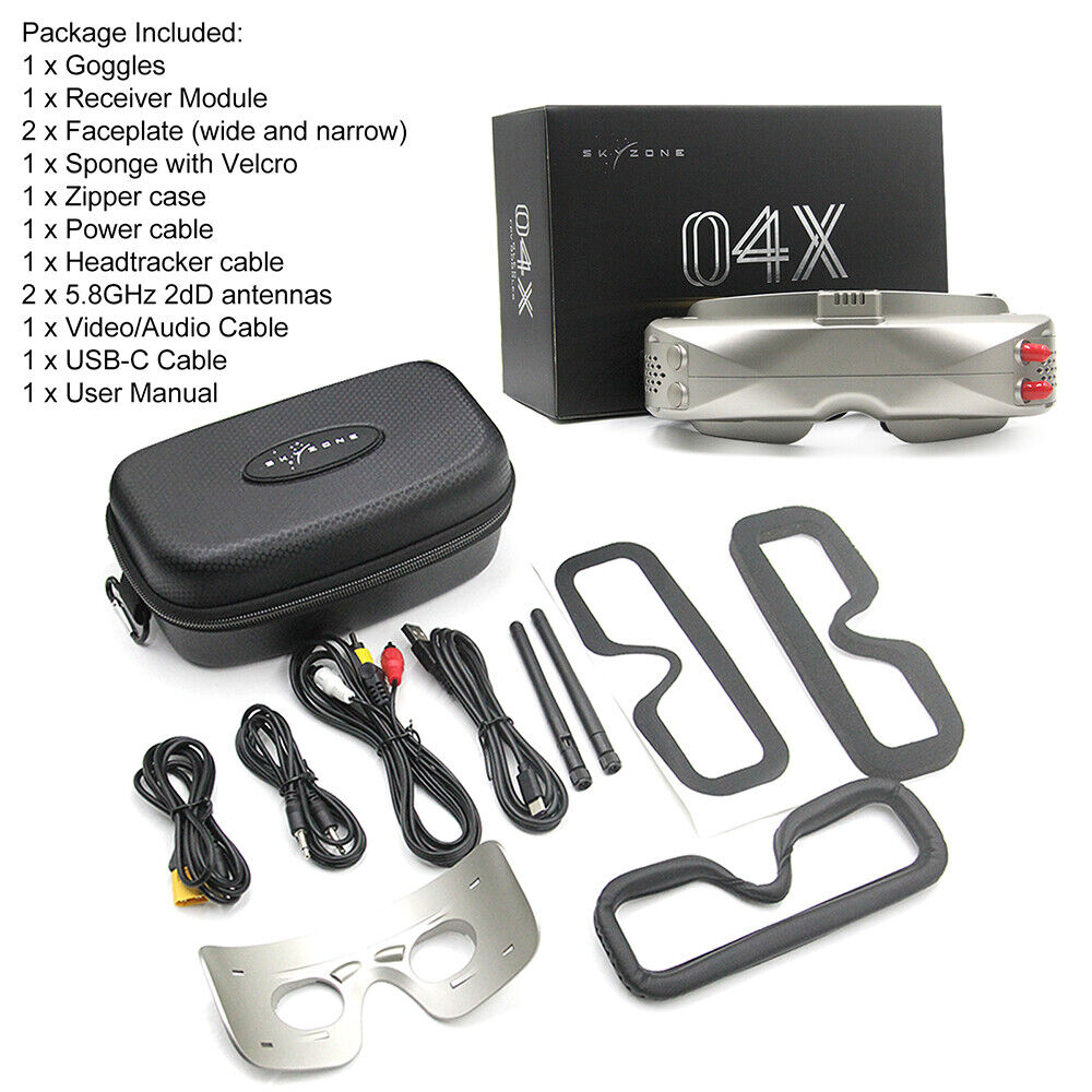 12306 4 goggles skyzone sky04x v2 white