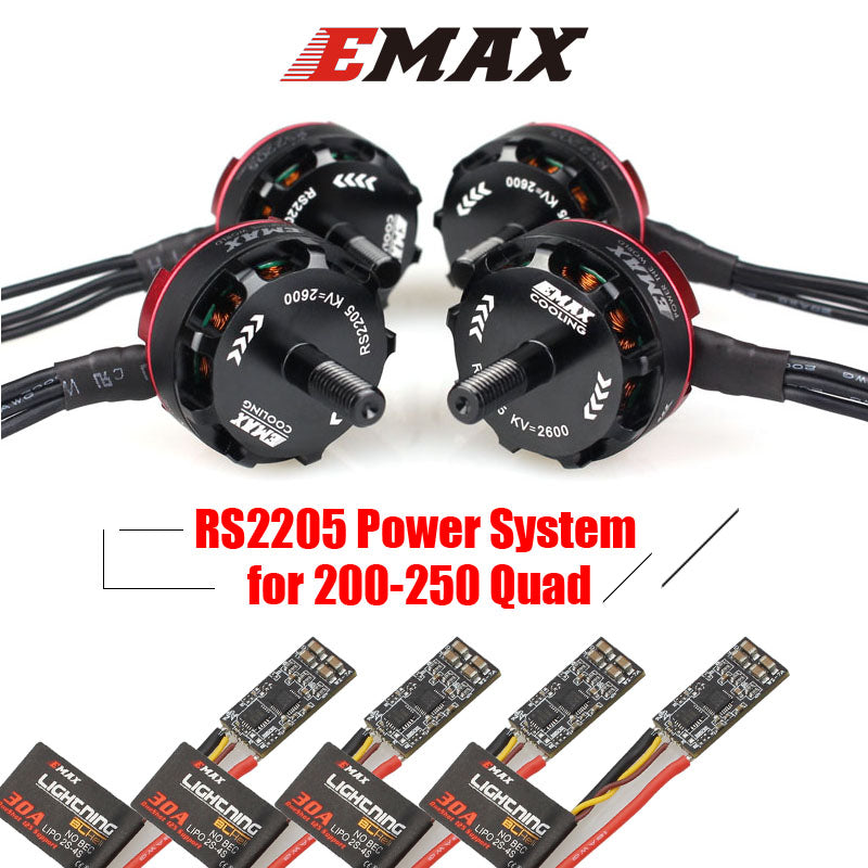 12402 1 motors emax rs2205 30a blheli lightning esc combo 2300kv