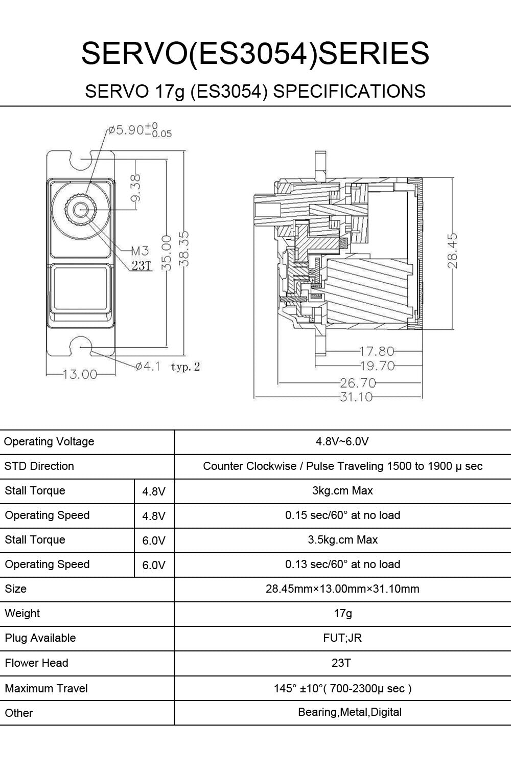 12618 11 servo emax es3054