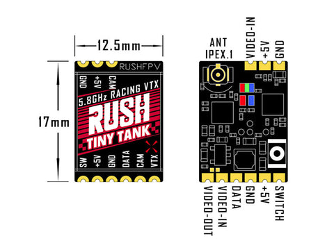 12904 3 vtx rush tank tiny 5 8g 350mw