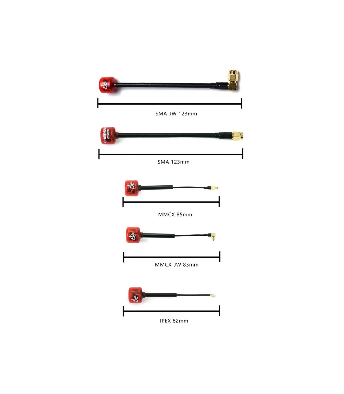 12946 2 antenna rushfpv cherry ii ufl lhcp
