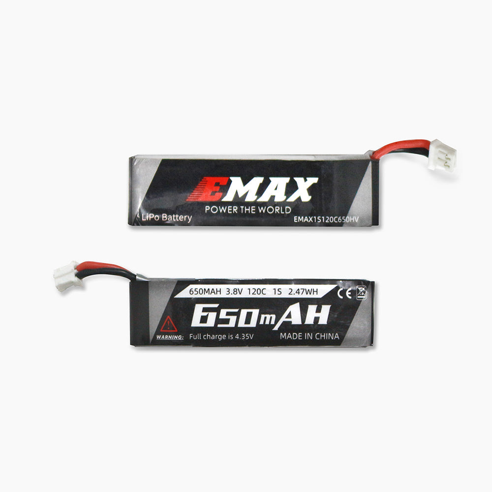 13405 1 battery emax tinyhawk lipo 1s 650mah 3 8v 120c ph2 0