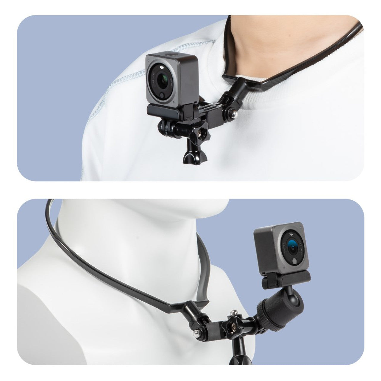 13444 1 neck holder mount startrc for insta360 x3 dji action 3 action 2 osmo action fimi palm 2 fimi palm gopro hero 8 9 10 11 insta360 one one x one x2 evo