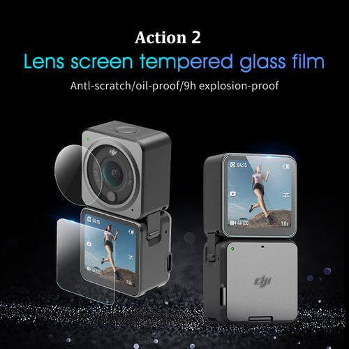 13477 1 tempered glass screen protector film startrc for dji action 2