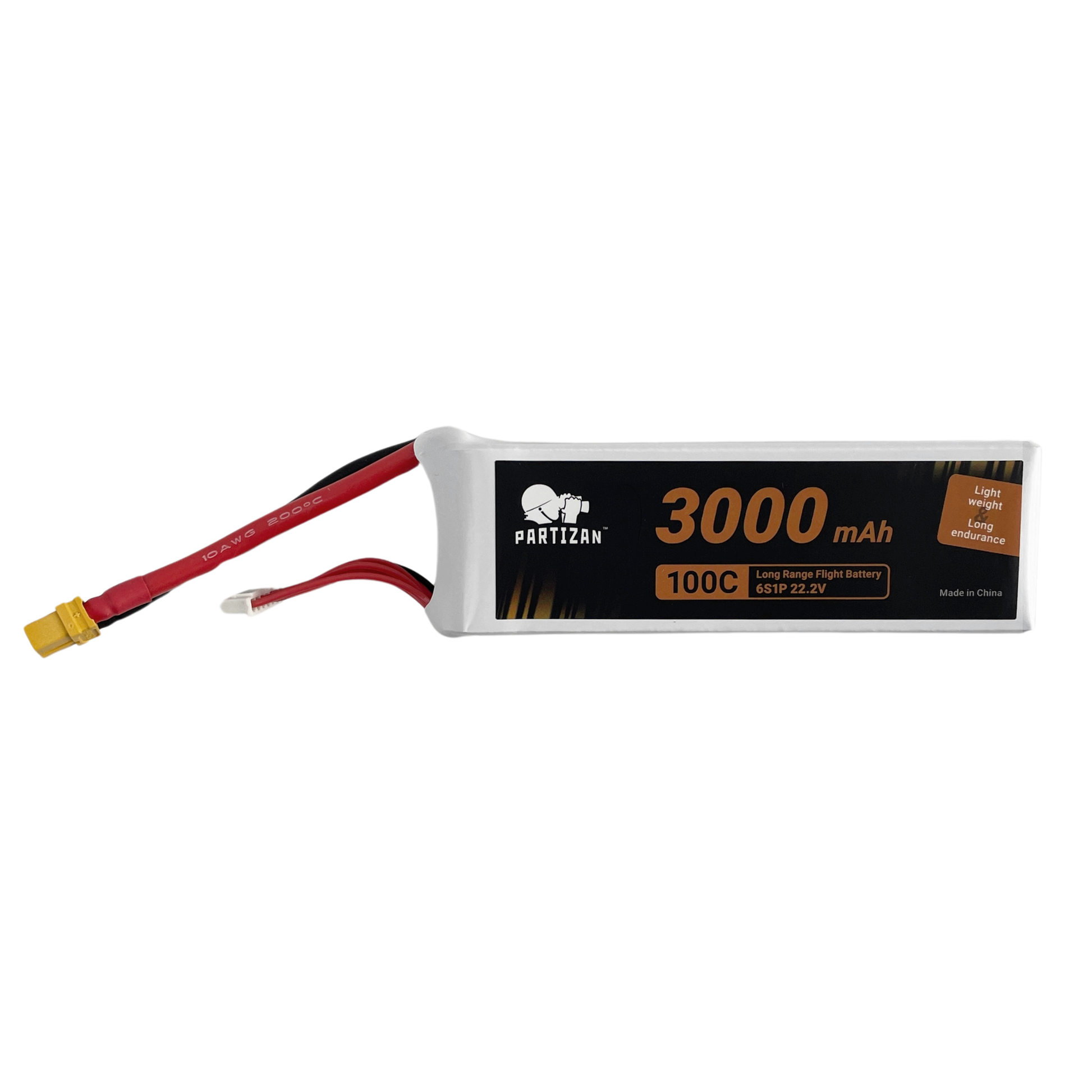 13791 battery partizan lipo 6s1p 22 2v 3000mah 100c xt60
