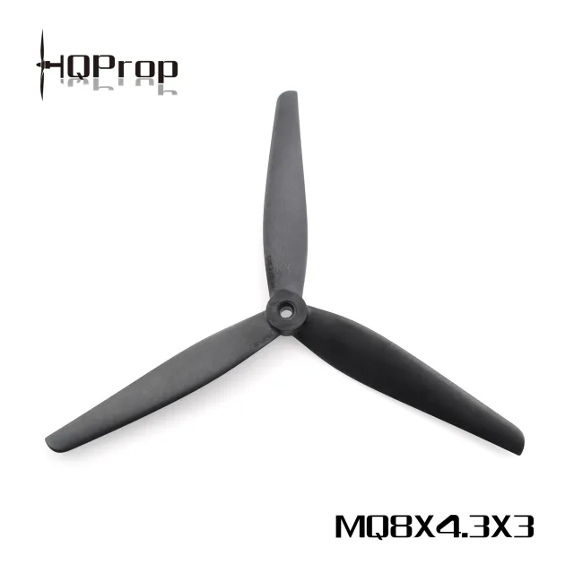 13941 1 propellers hqprop macroquad 8x4 3x3 3 blade 8 black 1ccw