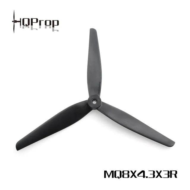 13944 1 propellers hqprop macroquad 8x4 3x3r 3 blade 8 black 1cw