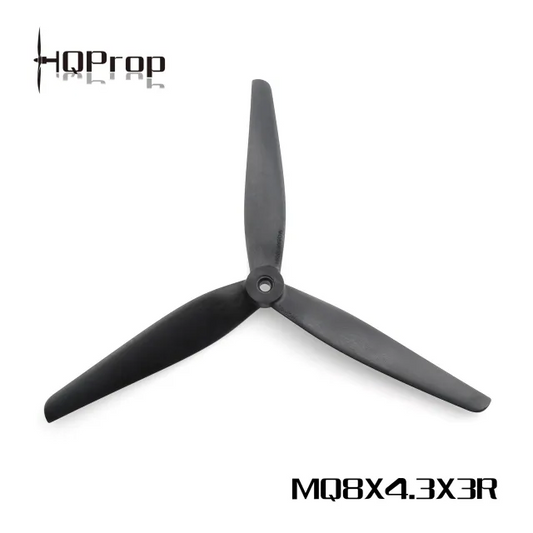 13944 1 propellers hqprop macroquad 8x4 3x3r 3 blade 8 black 1cw