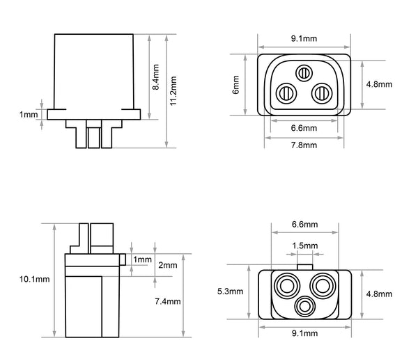 14181 2 connectors betafpv bt3 0 male 10pcs