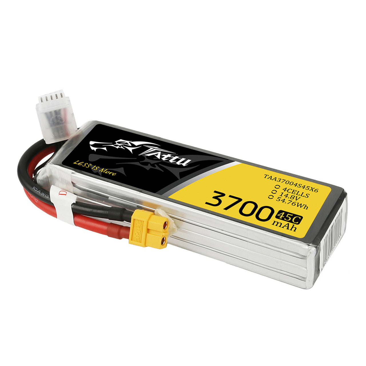 14307 3 battery tattu lipo 4s1p 14 8v 3700mah 45c xt60