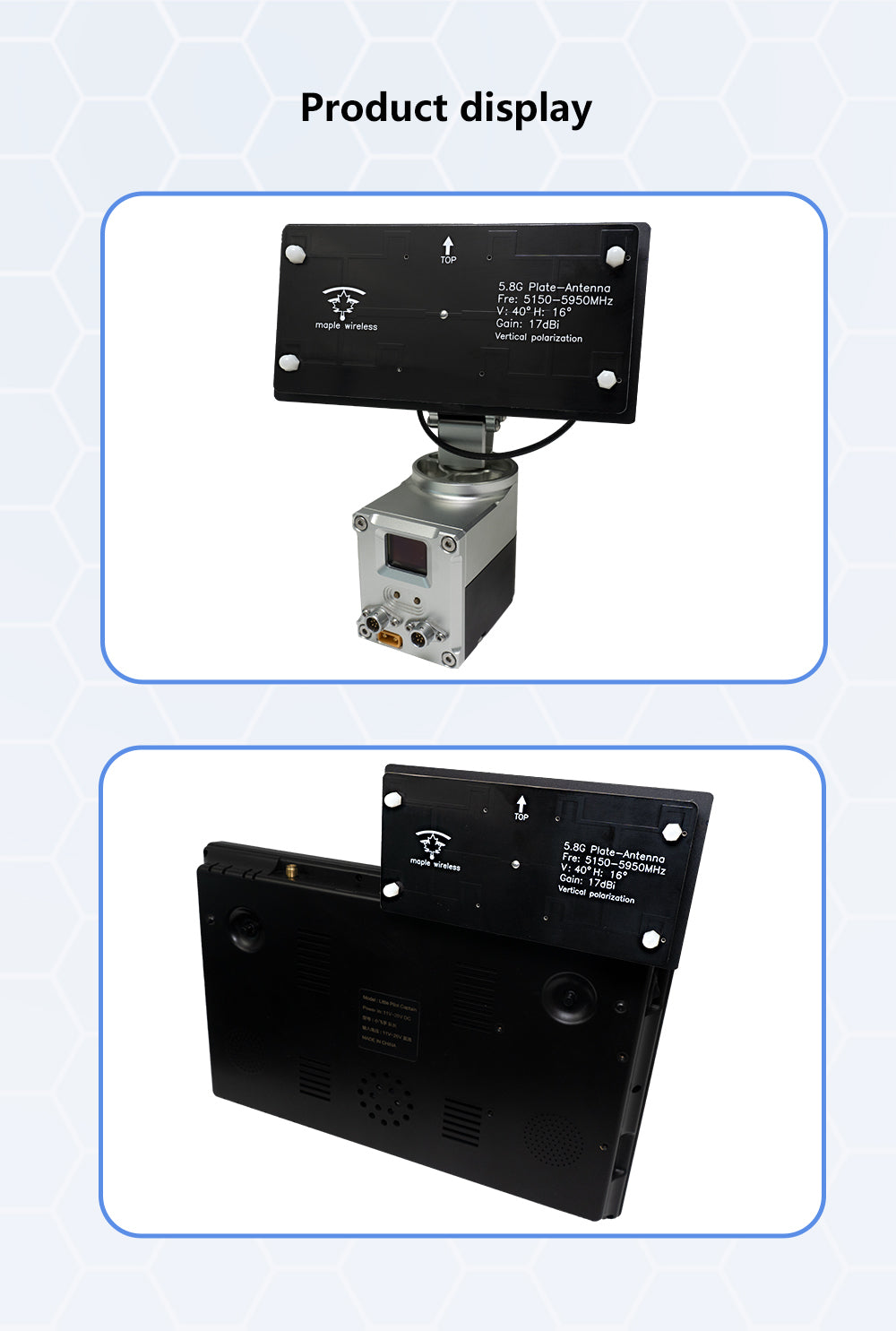 14424 7 antenna maple wireless 17db directional sma aat