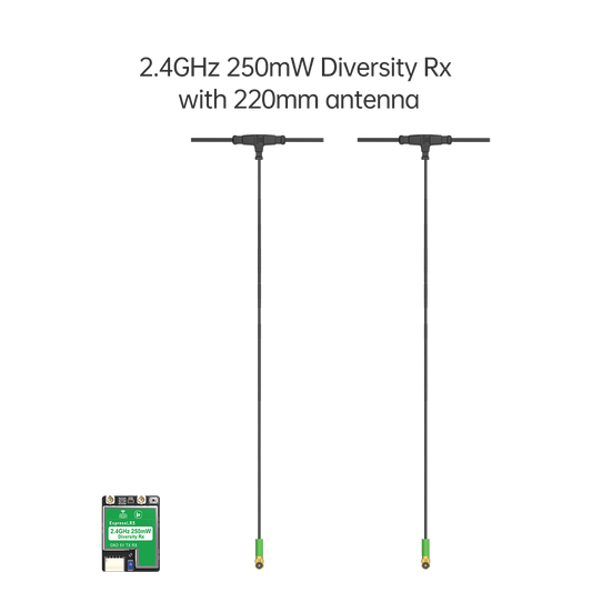 14913 receiver iflight true diversity elrs 2 4g rx 2 x 220mm mini antenna