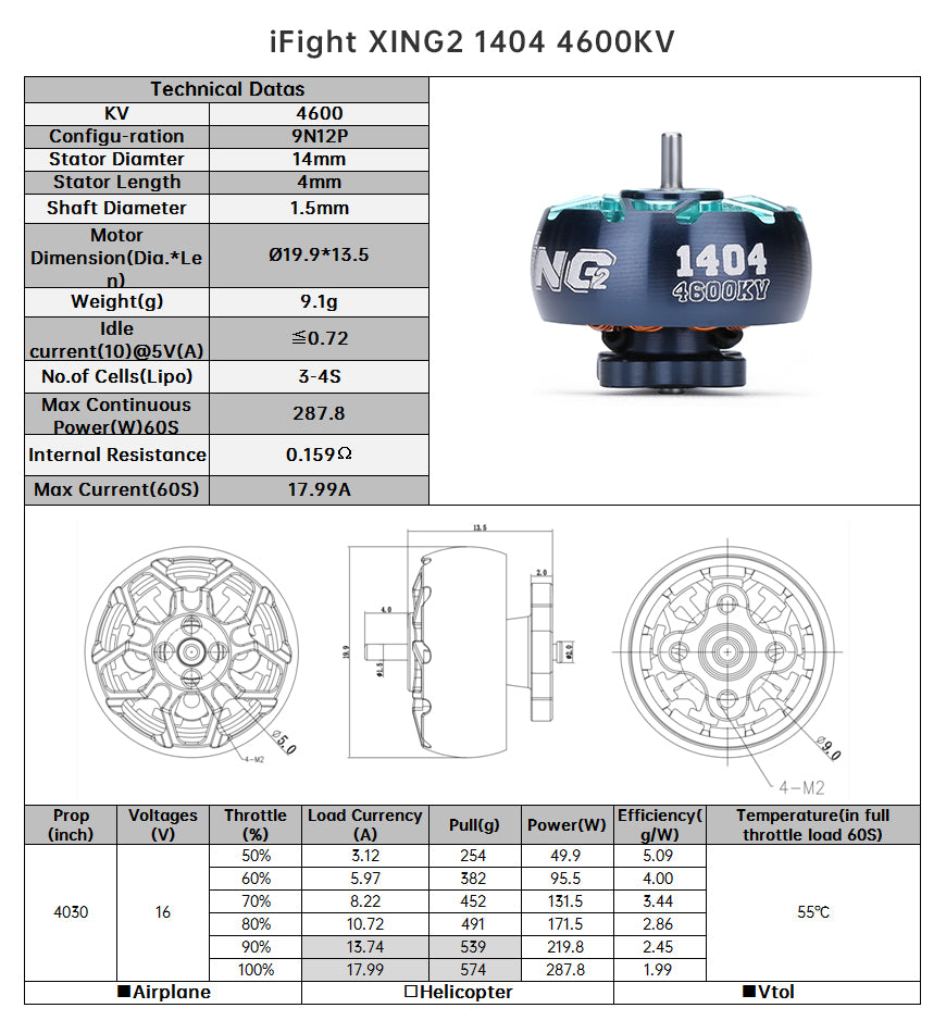 15033 motor iflight xing2 1404 unibell 4600kv