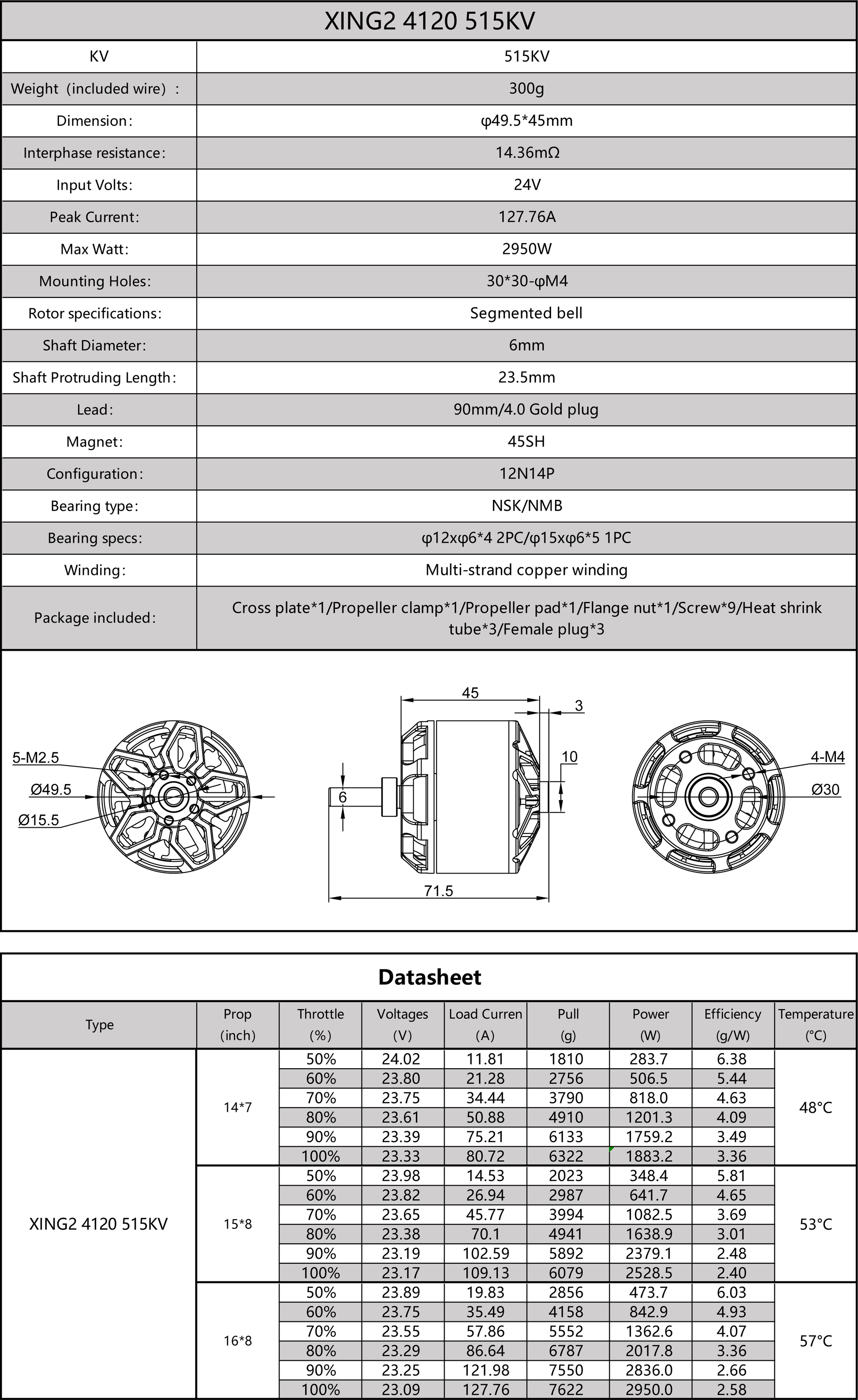15057 6 motor iflight xing2 4120 515kv