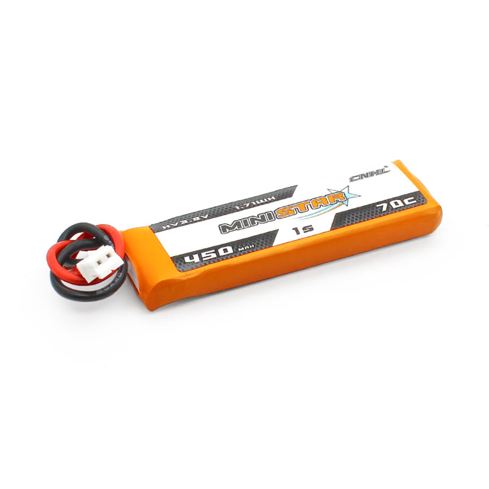 15840 1 battery cnhl ministar hv lipo 1s 3 8v 450mah 70c ph2 0 4pcs
