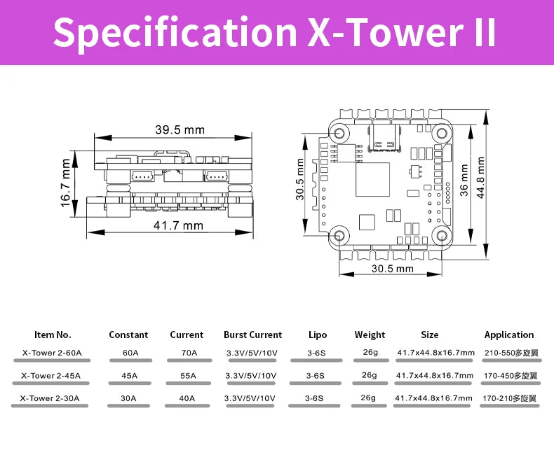 15915 5 stack flycolor x tower 2 60a f7