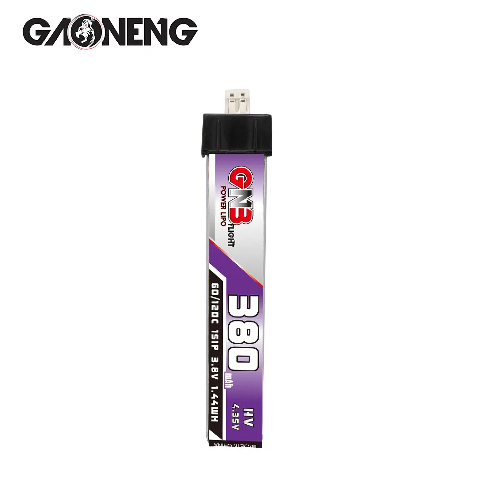 15927 3 battery gnb gaoneng lihv 1s 3 8v 380mah 60c ph2 0 plastic head