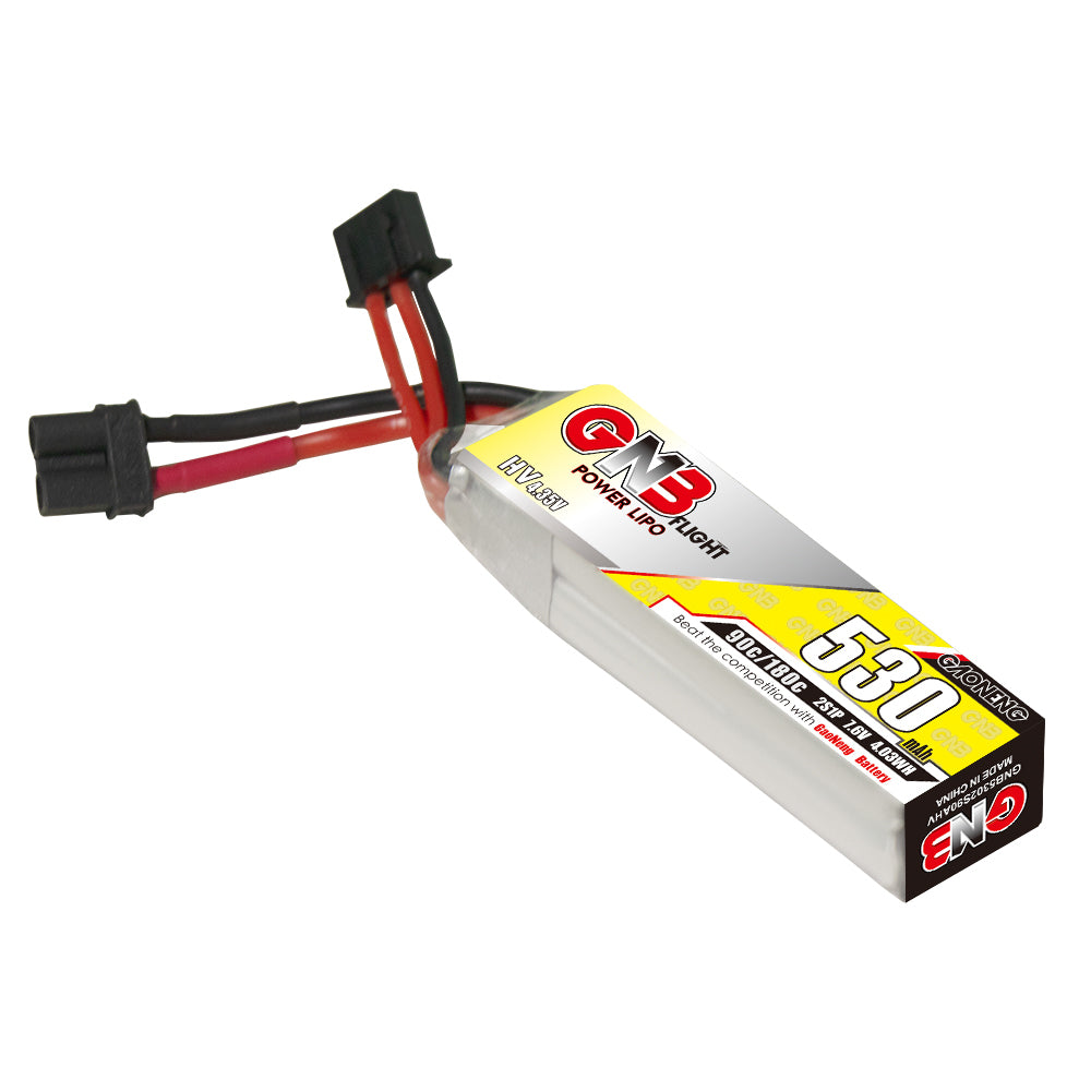 15954 battery gnb gaoneng lihv 2s 7 6v 530mah 90c xt30 lipo long