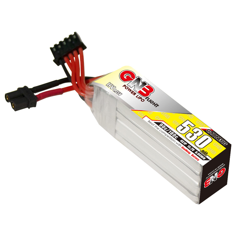 15960 1 battery gnb gaoneng lipo 4s 15 2v 530mah 90c xt30 long
