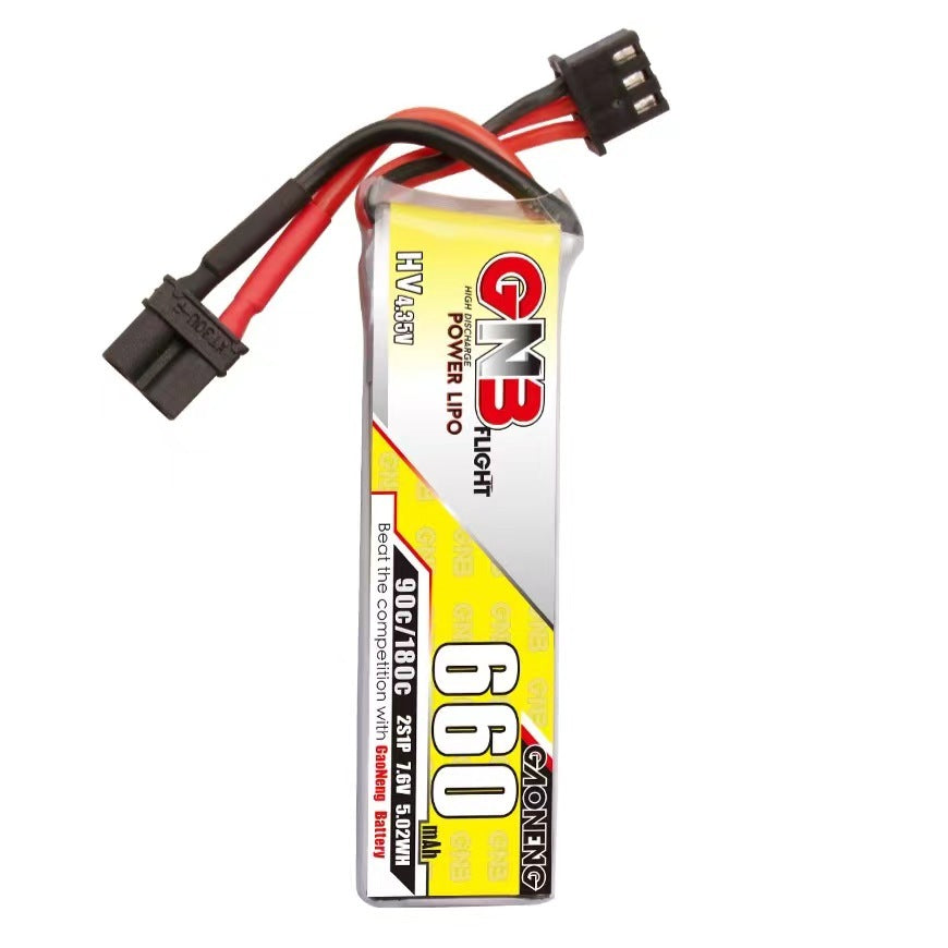 15972 battery gnb gaoneng lihv 2s 7 6v 660mah 90c xt30 long