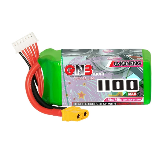16026 battery gnb gaoneng lipo 6s 22 2v 1100mah 120c xt60