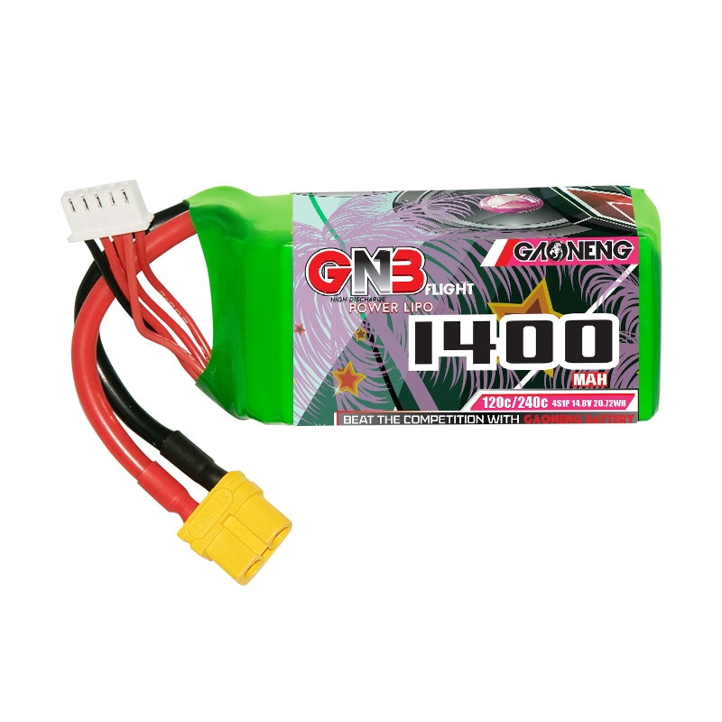 16029 1 battery gnb gaoneng lipo 4s 14 8v 1400mah 120c xt60
