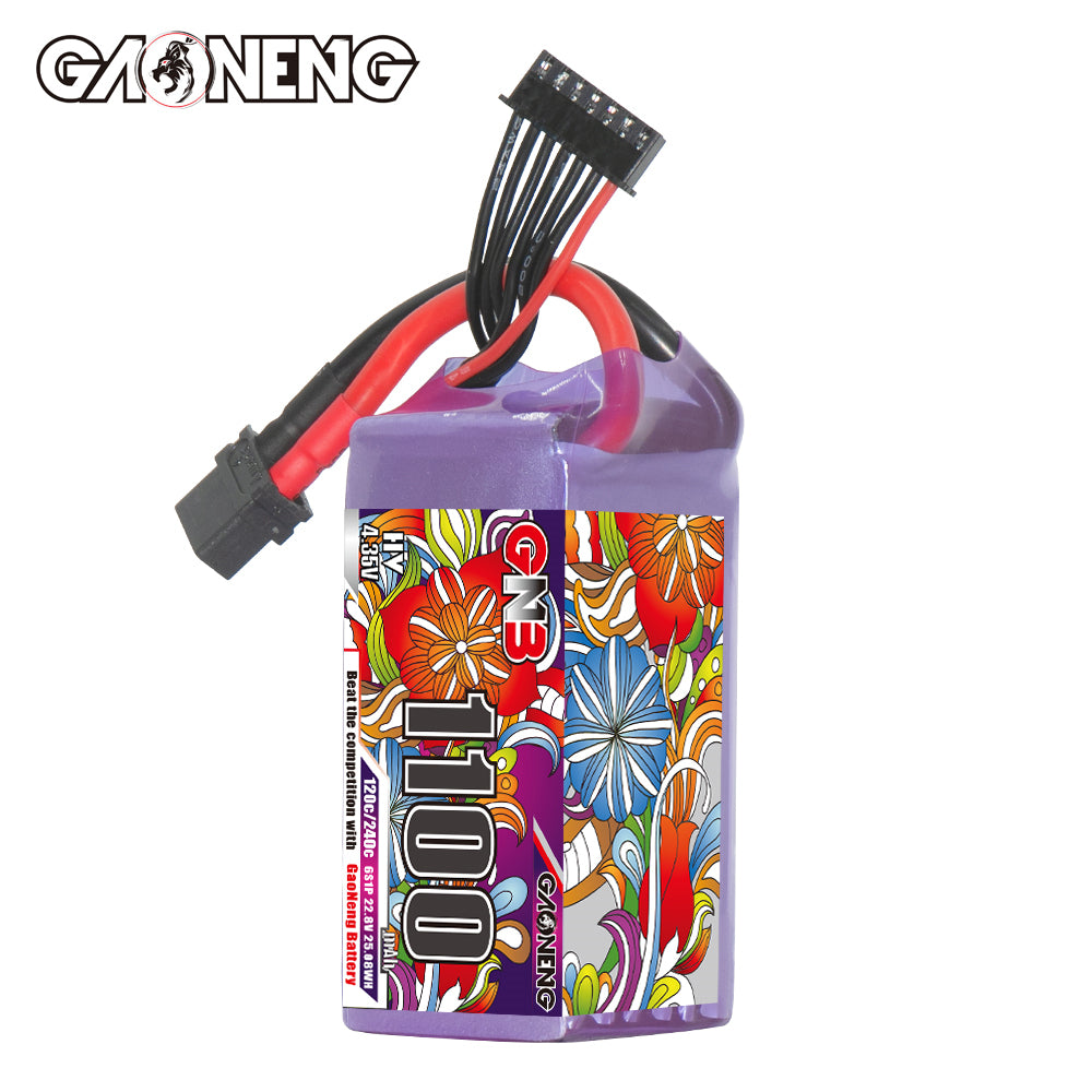 16044 1 battery gnb gaoneng lihv 6s 22 8v 1100mah 120c xt60