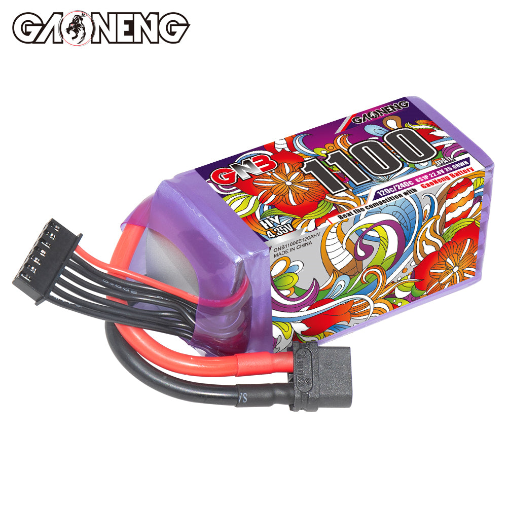 16044 2 battery gnb gaoneng lihv 6s 22 8v 1100mah 120c xt60