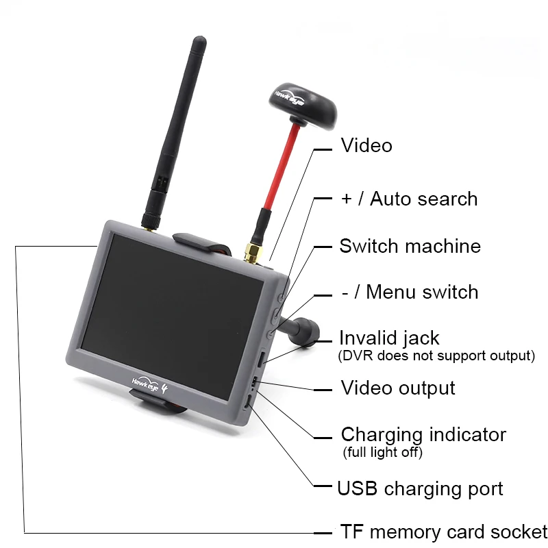 16443 4 monitor hawkeye little pilot 4 5 inch grey