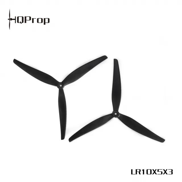 16677 propellers hqprop lr10x5x3 1ccw 1cw black glass fiber reinforced nylon