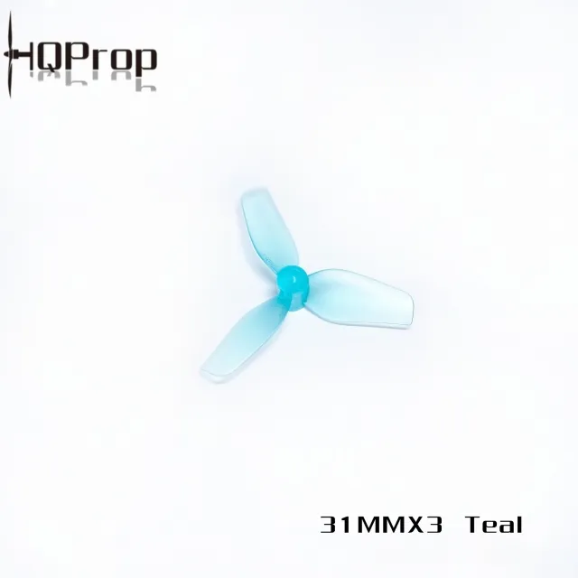 16728 propeller hqprop ultralight whoop 31mmx3 3 blade teal 2cw 2ccw
