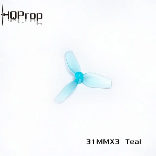 16728 propeller hqprop ultralight whoop 31mmx3 3 blade teal 2cw 2ccw